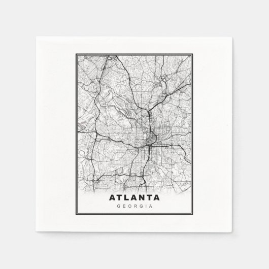 Atlanta Plattegrond Servet (Voorkant)