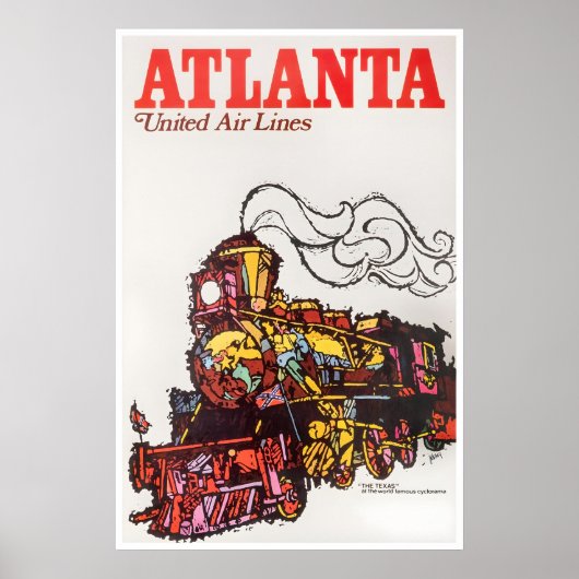 Atlanta Reisposter Georgia Print Spoorweg Kunst (Voorkant)