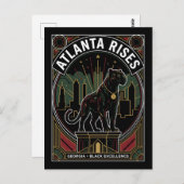 Atlanta Rises Black Panther Black Excellence Art Briefkaart (Voorkant / Achterkant)