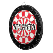 ATLANTA rood zwart en wit Dartbord (Voorkant Rechts)
