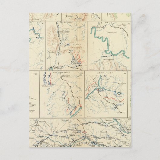 Atlanta-Savannah march Briefkaart (Voorkant)
