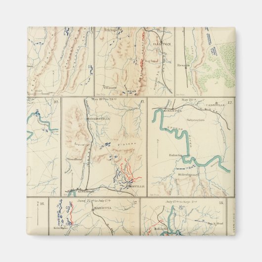 Atlanta-Savannah march Magneet (Voorkant)