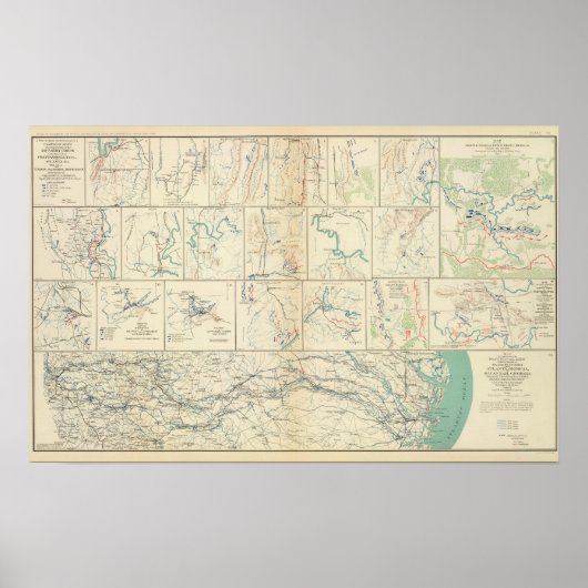 Atlanta-Savannah march Poster (Voorkant)