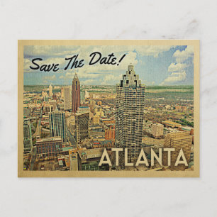 Atlanta Save the Date Georgia Aankondigingskaart