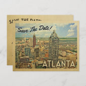 Atlanta Save the Date Georgia Aankondigingskaart (Voorkant / Achterkant)