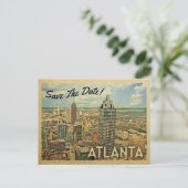 Atlanta Save the Date Georgia Aankondigingskaart (Staand voorkant)