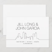 Atlanta Save the Date Kaart (Voorkant / Achterkant)