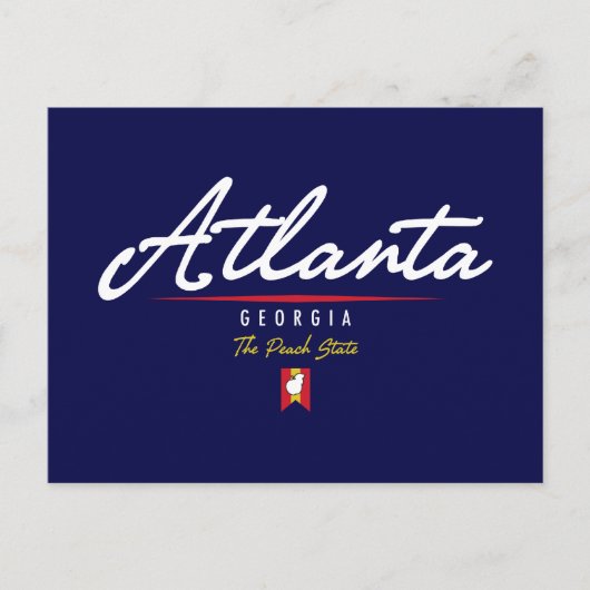 Atlanta Script Briefkaart (Voorkant)