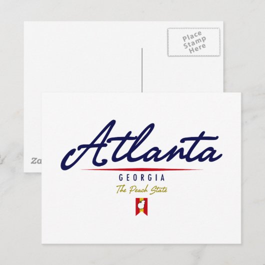 Atlanta Script Briefkaart (Voorkant / Achterkant)