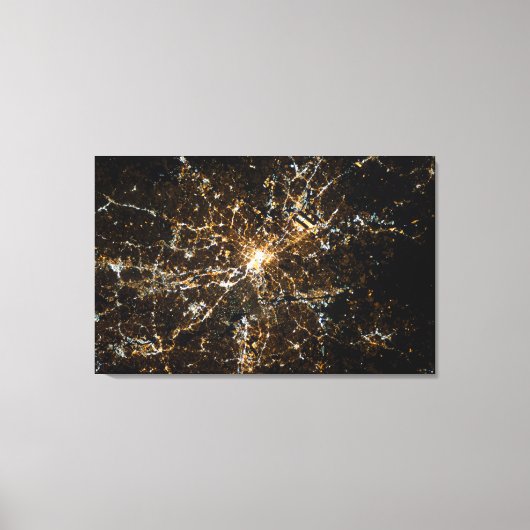 Atlanta Shines at Night Canvas Afdruk (Voorkant)
