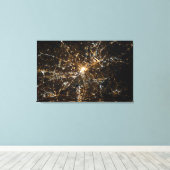Atlanta Shines at Night Canvas Afdruk (Insitu (Houten vloer))
