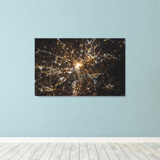 Atlanta Shines at Night Canvas Afdruk (Insitu (Houten vloer))