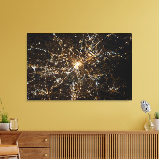 Atlanta Shines at Night Canvas Afdruk (Insitu (Woonkamer))