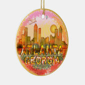Atlanta Silhouet Keramisch Ornament (Rechts)