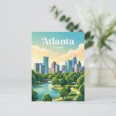 Atlanta Silhouette USA Briefkaart (Staand voorkant)