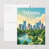 Atlanta Silhouette USA Briefkaart (Voorkant / Achterkant)