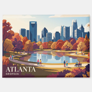 Atlanta Silhouette USA Magneet
