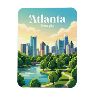 Atlanta Silhouette USA Magneet