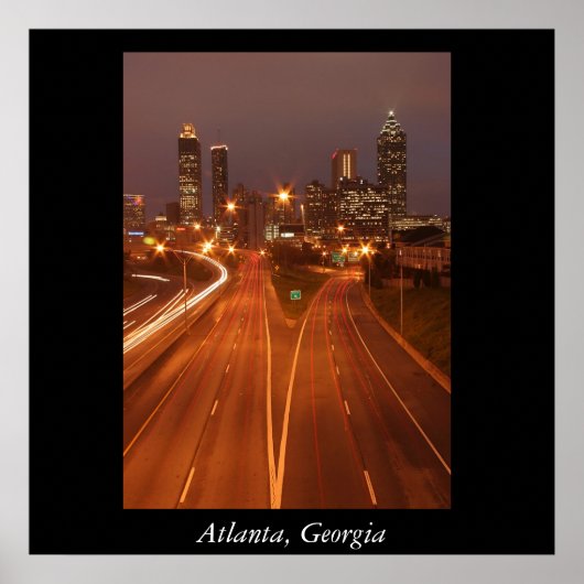 Atlanta Skyline, Atlanta, Georgia Poster (Voorkant)