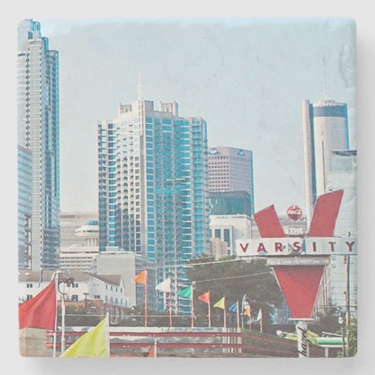 Atlanta Skyline, Atlanta Stenen Onderzetter (Voorkant)