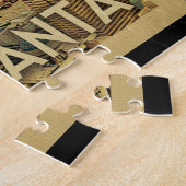 Atlanta Skyline Atlanta Vintage Travel Legpuzzel (Zijkant)