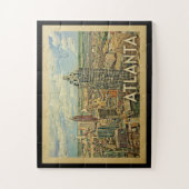 Atlanta Skyline Atlanta Vintage Travel Legpuzzel (Verticaal)