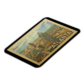 Atlanta Skyline Atlanta Vintage Travel Magneet (Linkerzijde)
