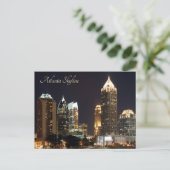 Atlanta Skyline bij nacht Briefkaart (Staand voorkant)