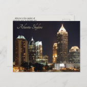 Atlanta Skyline bij nacht Briefkaart (Voorkant / Achterkant)