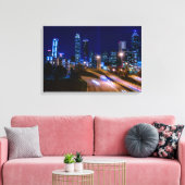 Atlanta Skyline bij nacht Canvas Print (Insitu (Woonkamer))