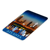 Atlanta Skyline bij nacht met Reflecties Magneet (Linkerzijde)