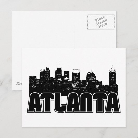 Atlanta Skyline Briefkaart (Voorkant / Achterkant)