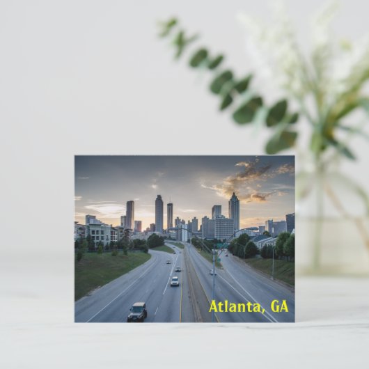 Atlanta Skyline Briefkaart (Staand voorkant)