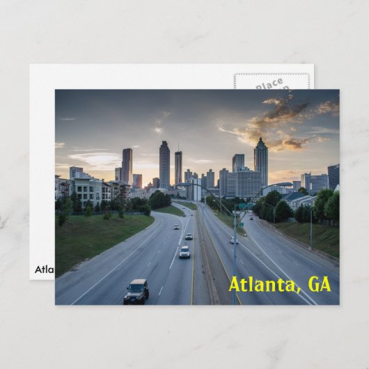 Atlanta Skyline Briefkaart (Voorkant / Achterkant)