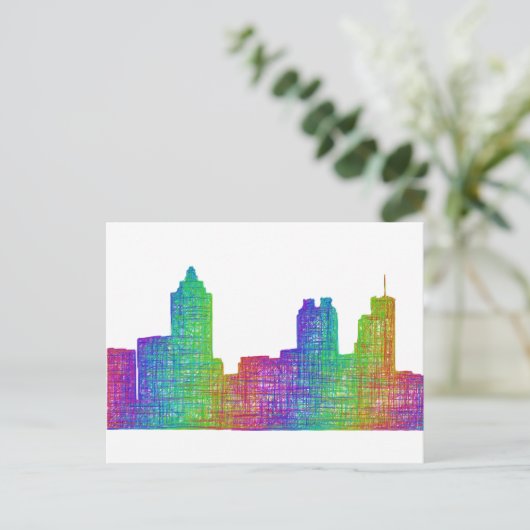 Atlanta skyline briefkaart (Staand voorkant)