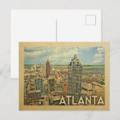 Atlanta Skyline Briefkaart Atlanta Vintage Travel (Voorkant / Achterkant)