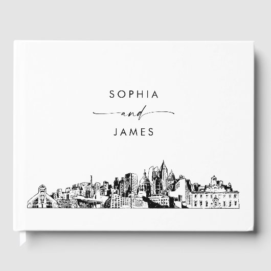 Atlanta Skyline bruiloft gastenboek (Voorkant)