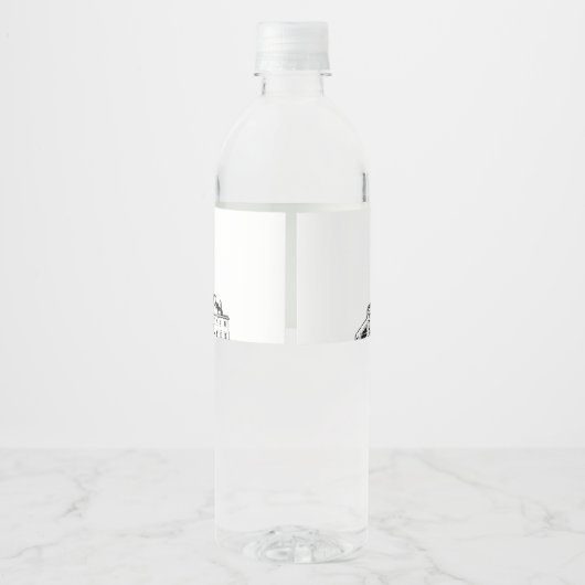 Atlanta Skyline bruiloft Waterfles Etiket (Achterkant)