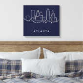 Atlanta Skyline Canvas Afdruk (Insitu (Slaapkamer))