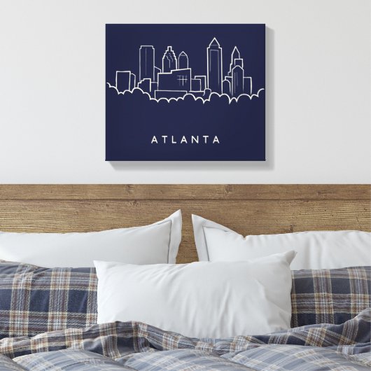Atlanta Skyline Canvas Afdruk (Insitu (Slaapkamer))