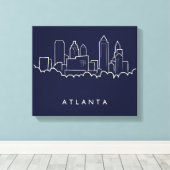 Atlanta Skyline Canvas Afdruk (Insitu (Houten vloer))