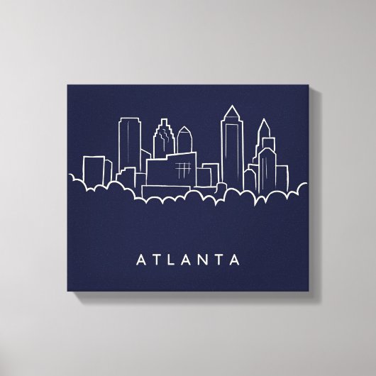 Atlanta Skyline Canvas Afdruk (Voorkant)
