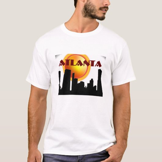 Atlanta Skyline en Sunshine T-shirt (Voorkant)