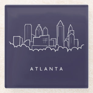 Atlanta Skyline Glazen Onderzetter