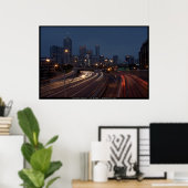 Atlanta Skyline in Dusk Poster (Thuiskantoor)