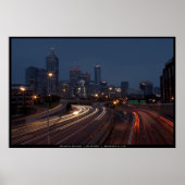 Atlanta Skyline in Dusk Poster (Voorkant)