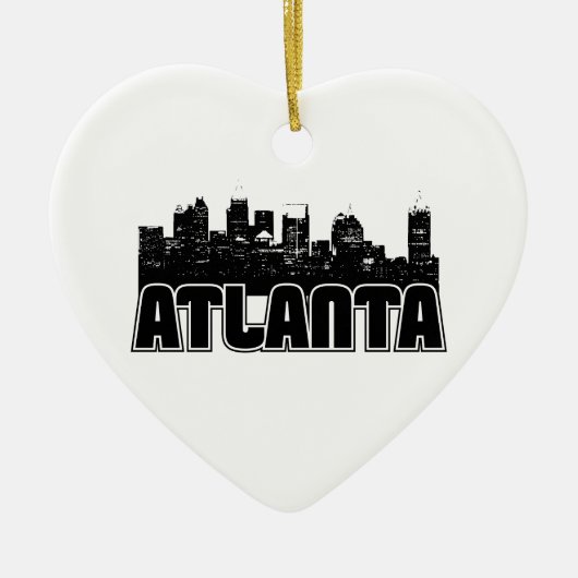 Atlanta Skyline Keramisch Ornament (Voorkant)