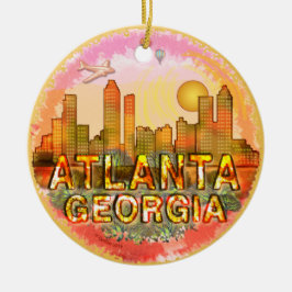 Atlanta Skyline Keramisch Ornament