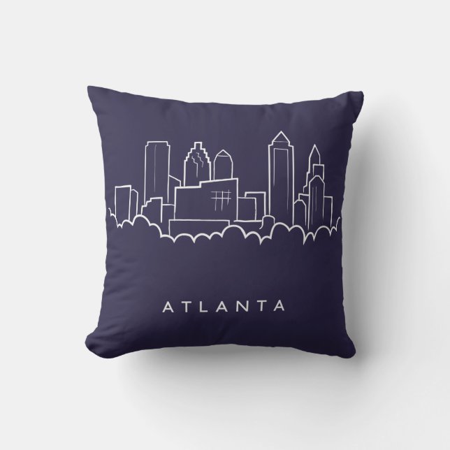 Atlanta Skyline Kussen (Voorkant)