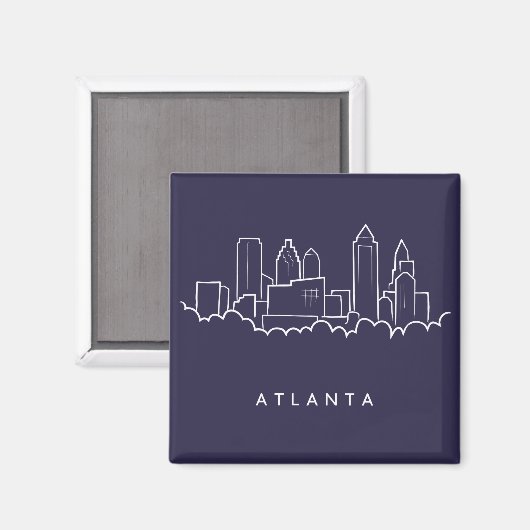 Atlanta Skyline Magneet (Voorkant / Achterkant)